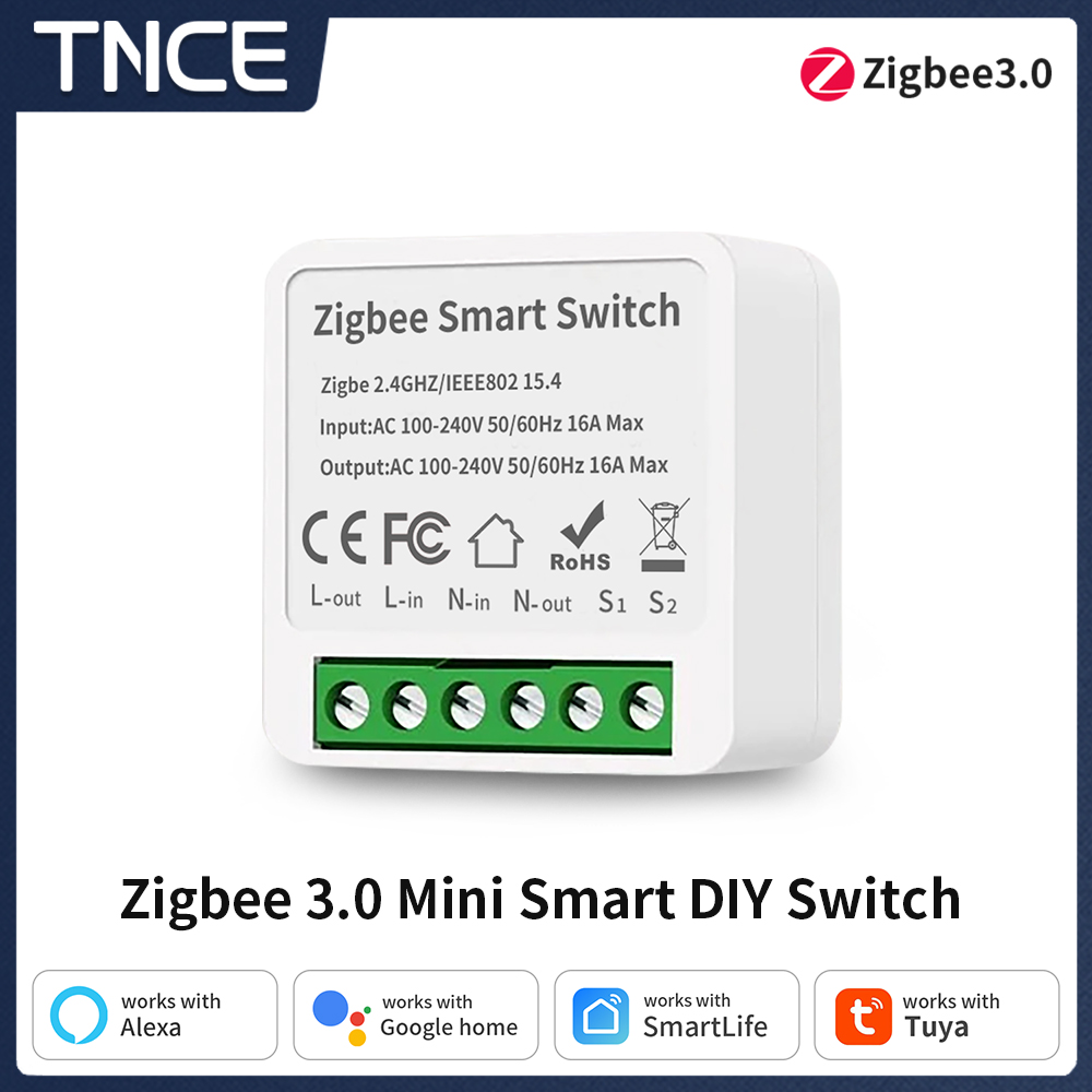 Smart Home Voice Control - Module d'interrupteur intelligent TNCE Tuya 16A
