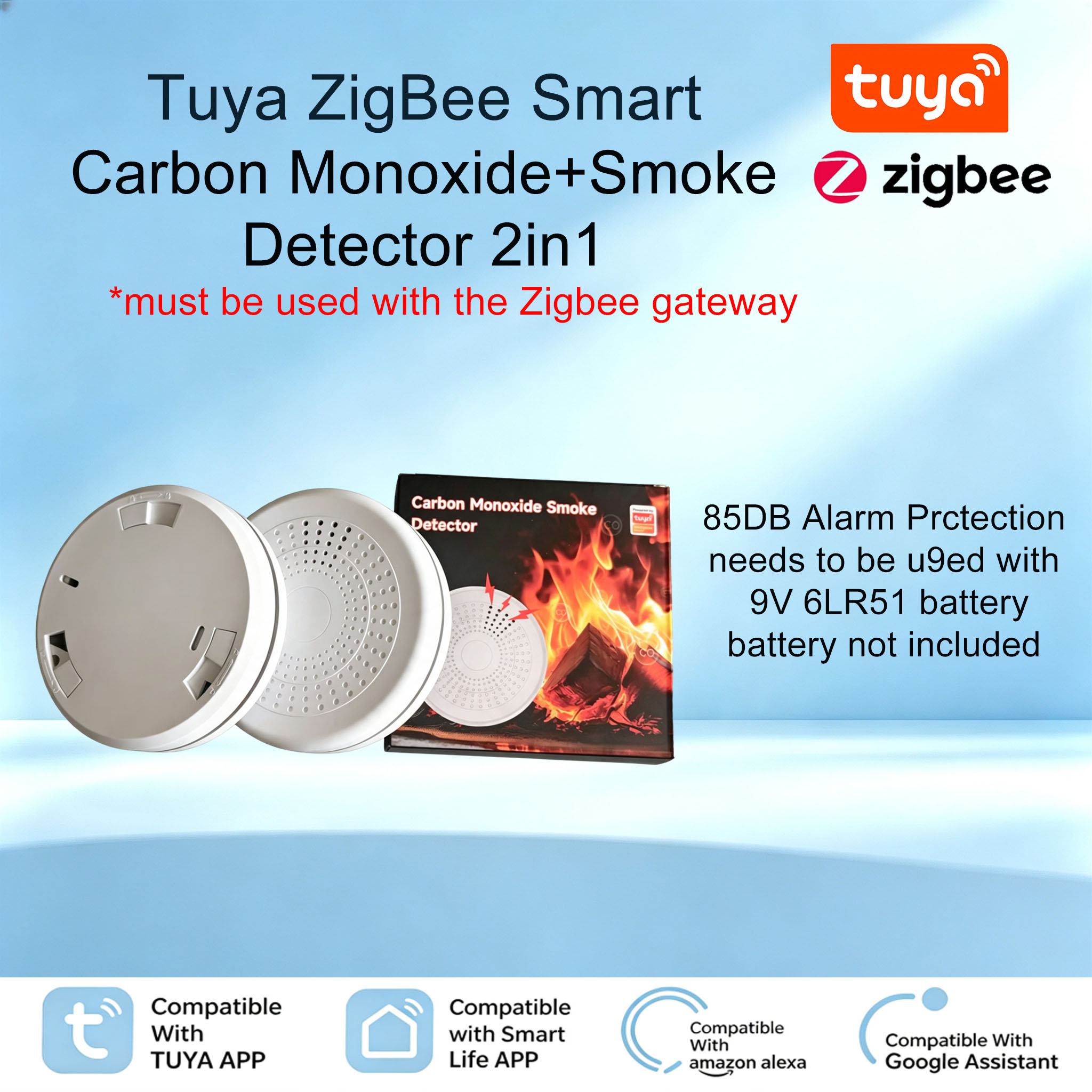 Smart Smoke Detector - Alarme composite intelligente ZigBee pour fumée
