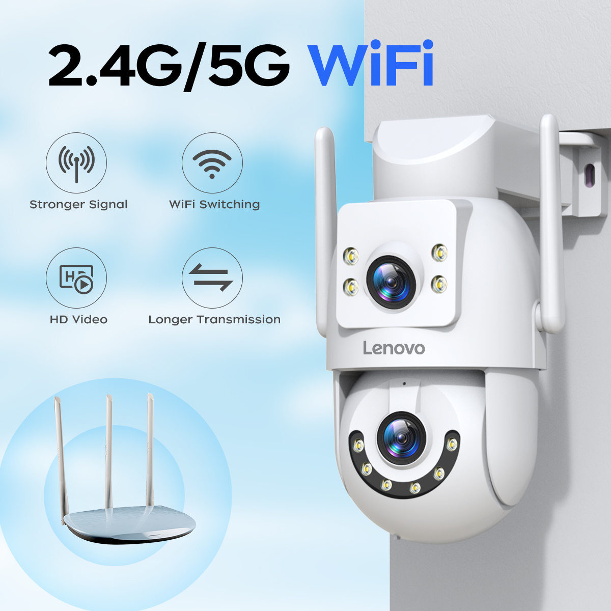 Lenovo HD PTZ caméra extérieur - Smart Home Camera Ezviz avis et prix