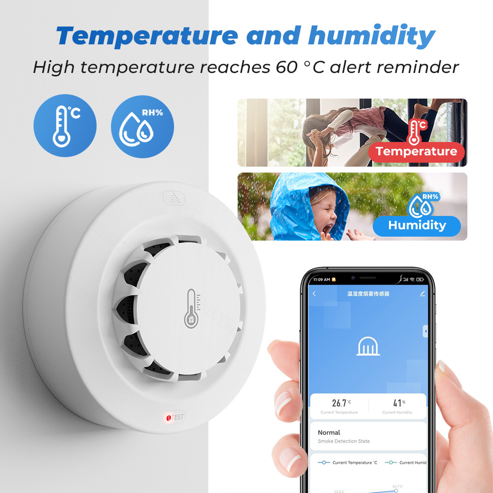 Détecteur de fumée WiFi, capte - Smart Smoke Detector avis et prix