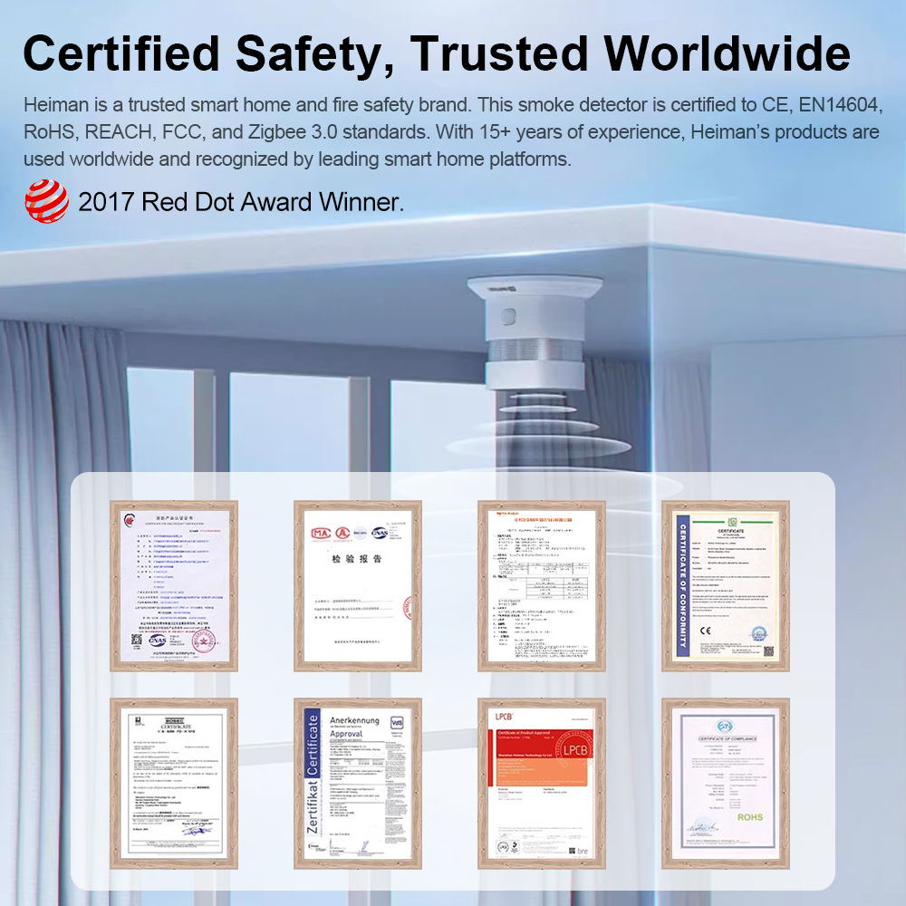 Détecteur de fumée HEIMAN Zigb - Smart Smoke Detector avis et prix